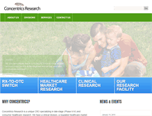 Tablet Screenshot of concentricsresearch.com
